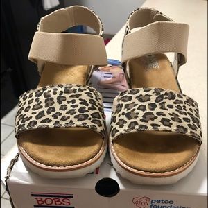 Bobs Sketchers Memory Foam Wedge Sandals 9.5